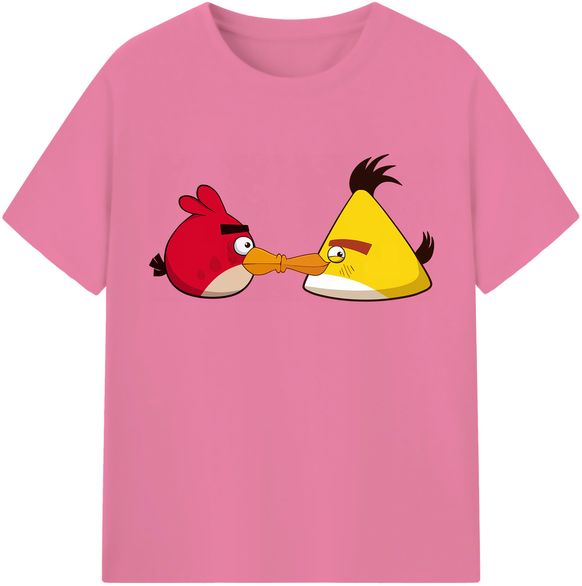 （画像用） Angry Birds アングリーバード 綿100％半袖Tシャツ（フロントプリント）